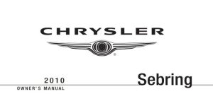2007 Chrysler Sebring Bedienungsanleitung