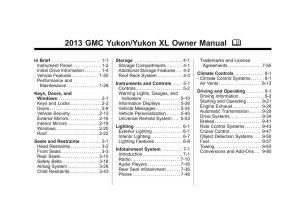 2013 GMC Yukon Bedienungsanleitung