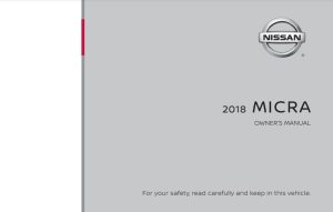 2018 Nissan Micra Bedienungsanleitung