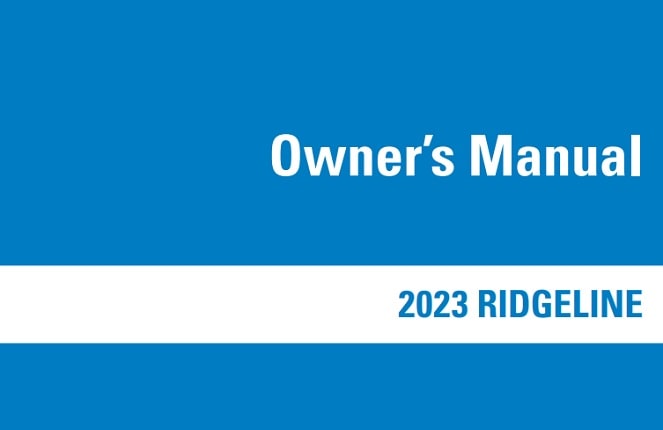 2023 Honda Ridgeline Bedienungsanleitung